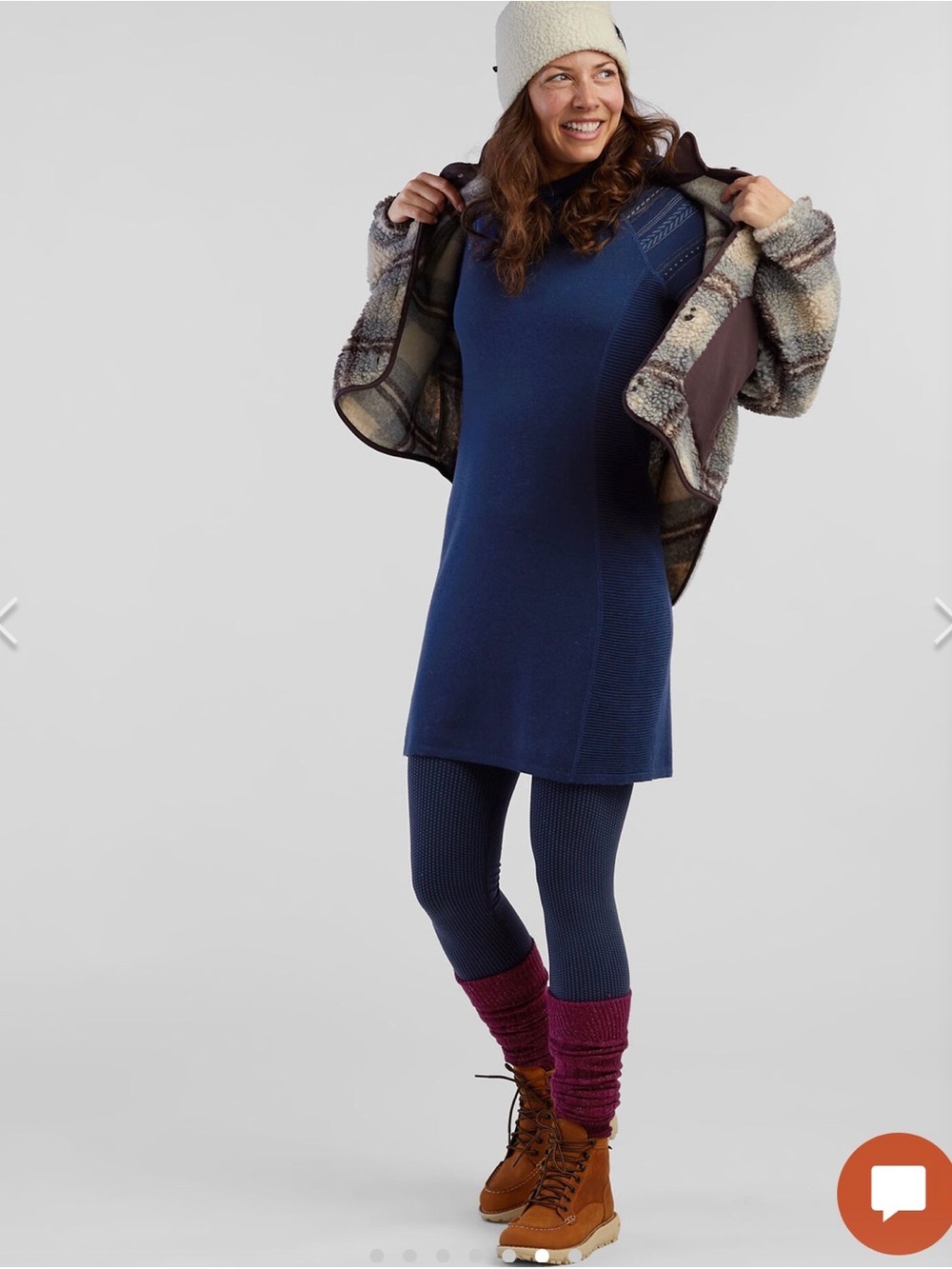 Krimson Klover Navy Blue Knit Midi Dress